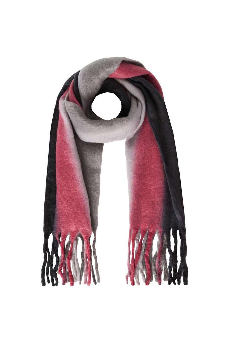 Winterschal Ombre-Farben grau 